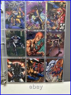 1994 Flair Marvel Complete 150 Card Set & 18 Power Blast Foil Set Pristine