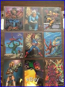 1994 Flair Marvel Universe Complete Sets Of 150 Base & Power Blast Of 18 Cards