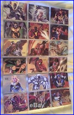 1994 Flair Marvel Universe Complete Sets Of 150 Base & Power Blast Of 18 Cards