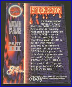 1994 Flair Marvel Universe Trading Card Spider-Demon Maximum Carnage Part 3