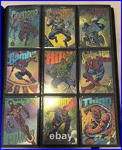 1994 Fleer Marvel Universe, Complete GOLD, Silver, Gold Power Blast Set Comp