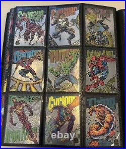 1994 Fleer Marvel Universe, Complete GOLD, Silver, Gold Power Blast Set Comp