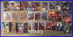 1994 MARVEL MASTERPIECES Set 2 HoloGold, Silver Holo Set & 7 POWER BL, Gold Sig