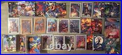 1994 MARVEL MASTERPIECES Set 2 HoloGold, Silver Holo Set & 7 POWER BL, Gold Sig