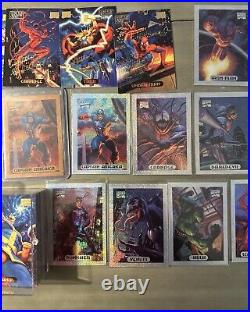 1994 MARVEL MASTERPIECES Set 2 HoloGold, Silver Holo Set & 7 POWER BL, Gold Sig