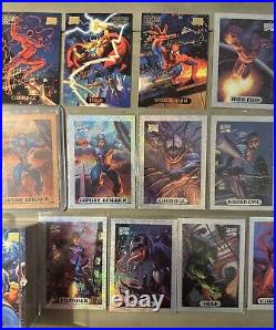 1994 MARVEL MASTERPIECES Set 2 HoloGold, Silver Holo Set & 7 POWER BL, Gold Sig