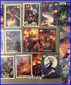 1994 MARVEL MASTERPIECES Set 2 HoloGold, Silver Holo Set & 7 POWER BL, Gold Sig