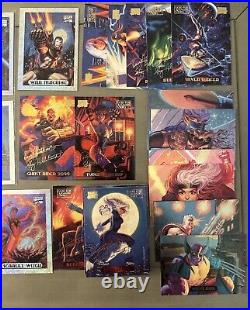 1994 MARVEL MASTERPIECES Set 2 HoloGold, Silver Holo Set & 7 POWER BL, Gold Sig