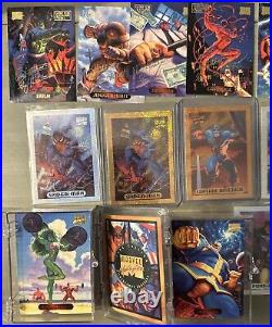 1994 MARVEL MASTERPIECES Set 2 HoloGold, Silver Holo Set & 7 POWER BL, Gold Sig