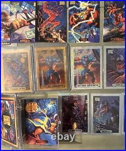 1994 MARVEL MASTERPIECES Set 2 HoloGold, Silver Holo Set & 7 POWER BL, Gold Sig