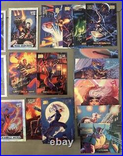 1994 MARVEL MASTERPIECES Set 2 HoloGold, Silver Holo Set & 7 POWER BL, Gold Sig