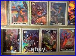 1994 MARVEL MASTERPIECES Set 2 HoloGold, Silver Holo Set & 7 POWER BL, Gold Sig