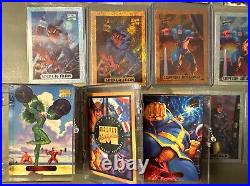 1994 MARVEL MASTERPIECES Set 2 HoloGold, Silver Holo Set & 7 POWER BL, Gold Sig