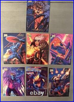 1994 MARVEL MASTERPIECES Set 2 HoloGold, Silver Holo Set & 7 POWER BL, Gold Sig