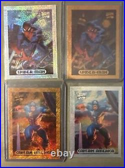 1994 MARVEL MASTERPIECES Set 2 HoloGold, Silver Holo Set & 7 POWER BL, Gold Sig