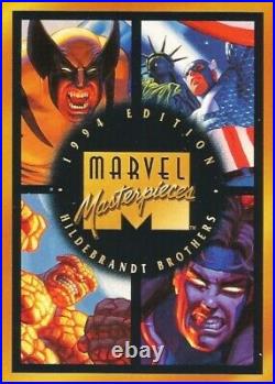 1994 Marvel Masterpieces 140 Card Set +9 Card Power Blast Set +10 Card Holofoil