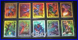 1994 Marvel Masterpieces GOLD HOLOFOIL Insert Set of 10 Cards NM/M Jumbo Packs