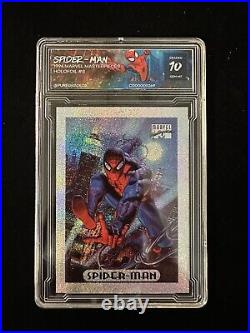 1994 Marvel Masterpieces Holofoil Spider-Man Silver PGX 10