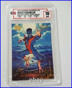 1994 Marvel Masterpieces Night crawler Gold Foil Signature Series #84 Graded 10