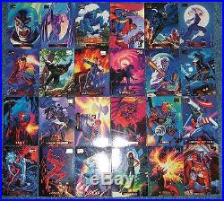 1994 Marvel Masterpieces Powerblast, Gold & Silver Holofoil Chase Sets