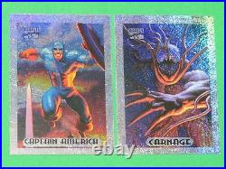 1994 Marvel Masterpieces Silver Holofoil 10 Card Insert Set! Spider-man Venom