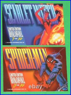 1994 Marvel Masterpieces Silver Holofoil 10 Card Insert Set! Spider-man Venom