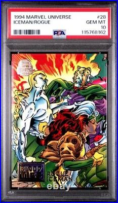 1994 Marvel Universe #28 Iceman/rogue Pop Of 7
