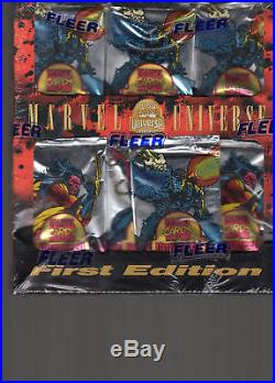 1994 Marvel Universe First Edition Factory Sealed Box 36 Jumbo Packs Rare
