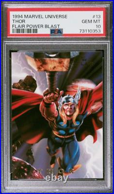 1994 Marvel Universe Flair Inaugural Edition Power Blast SP #13 Thor PSA 10