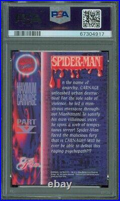 1994 Marvel Universe Flair Spider-Man Maximum Carnage Part V PSA 10 Gem Mint