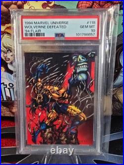 1994 Marvel Universe Psa Gem Mint 10! #118 Wolverine Defeated 94'flair