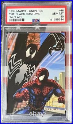 1994 Marvel Universe SPIDER-MAN THE BLACK COSTUME #48 PSA 10 GEM MINT