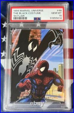 1994 Marvel Universe SPIDER-MAN THE BLACK COSTUME #48 PSA 10 GEM MINT