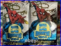 1994 Marvel Universe WalMart Exclusive Gold Powerblast Insert 8 Blue Pack Lot