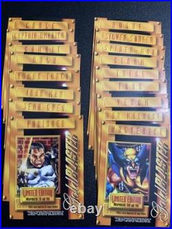 1995 FLEER MARVEL METAL COMPLETE SET With METAL AND GOLD BLASTERS (MISSING 1 GOLD)
