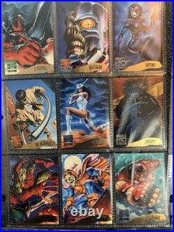 1995 Fleer Marvel Masterpieces Complete Set (151 Cards)
