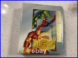 1995 Fleer Marvel Metal Complete Base Set of 138 Trading Cards W Binders, pages