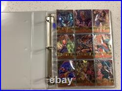 1995 Fleer Marvel Metal Complete Base Set of 138 Trading Cards W Binders, pages