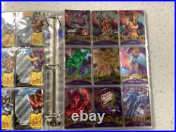 1995 Fleer Marvel Metal Complete Base Set of 138 Trading Cards W Binders, pages