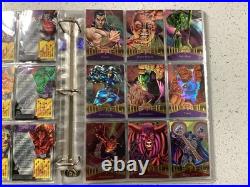 1995 Fleer Marvel Metal Complete Base Set of 138 Trading Cards W Binders, pages