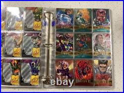 1995 Fleer Marvel Metal Complete Base Set of 138 Trading Cards W Binders, pages