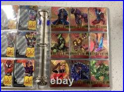 1995 Fleer Marvel Metal Complete Base Set of 138 Trading Cards W Binders, pages