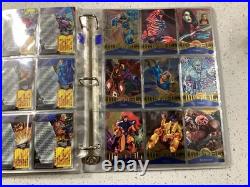 1995 Fleer Marvel Metal Complete Base Set of 138 Trading Cards W Binders, pages