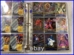 1995 Fleer Marvel Metal Complete Base Set of 138 Trading Cards W Binders, pages