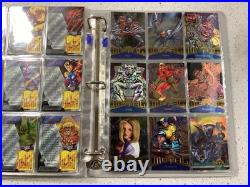 1995 Fleer Marvel Metal Complete Base Set of 138 Trading Cards W Binders, pages