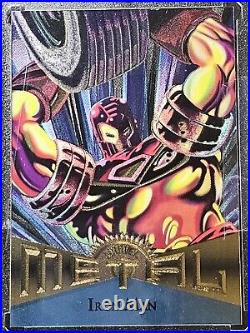 1995 Fleer Marvel Metal Foil Base Trading Card #23 Iron Man NM-M