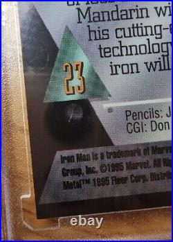 1995 Fleer Marvel Metal Foil Base Trading Card #23 Iron Man NM-M
