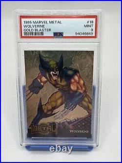 1995 Fleer Marvel Metal Metal Blasters Gold Wolverine #18 PSA 9 MINT