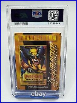1995 Fleer Marvel Metal Metal Blasters Gold Wolverine #18 PSA 9 MINT