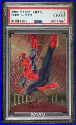 1995 Fleer Marvel Metal Spider-Man #78 PSA 10 GEM MT 0nr3
